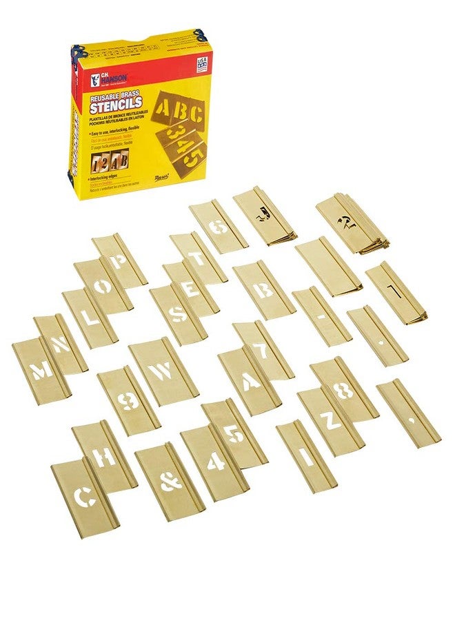 CH Hanson 10066 1/2" Brass Letters & Numbers Set 45 pc - Image 3